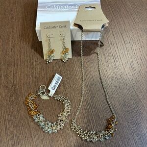 Coldwater Creek Ombre Sparkle matching  Necklace, bracelet and earings